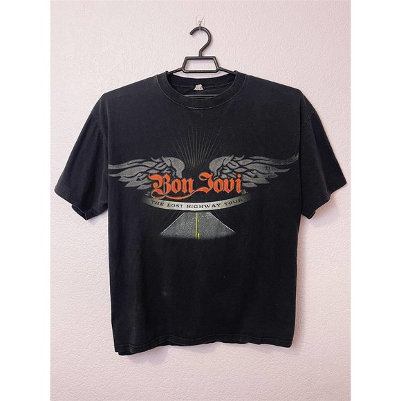 Bon Jovi Other - Bon Jovi Tour T-Shirt Men's Vintage Lost Highway Concert Tour 80s Shirt Size 2XL